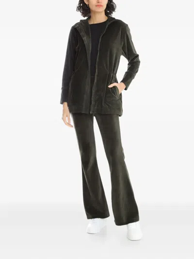 Lygia & Nanny Plush Evan Flared Trousers In Green