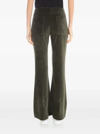 Lygia & Nanny Plush Evan Flared Trousers In Green