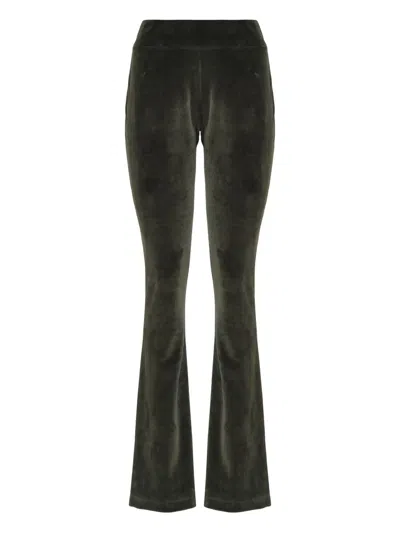 Lygia & Nanny Plush Evan Flared Trousers In Green