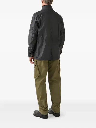 Belstaff Waxed Cotton Fieldmaster Jacket In Green