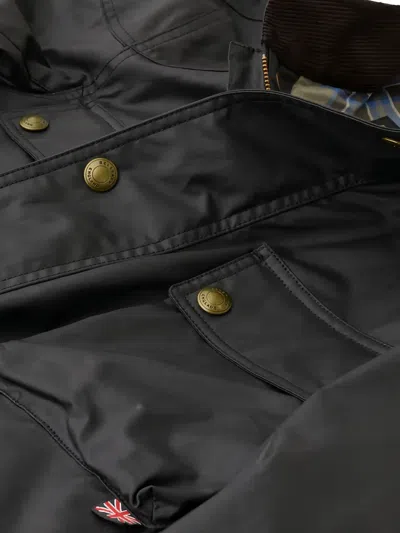 Belstaff Waxed Cotton Fieldmaster Jacket In Green