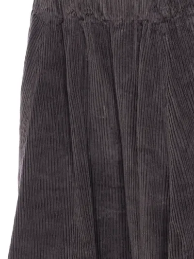 True Avenue Elasticated-waist Corduroy Skirt In Brown