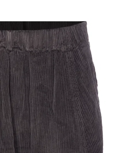 True Avenue Elasticated-waist Corduroy Skirt In Brown