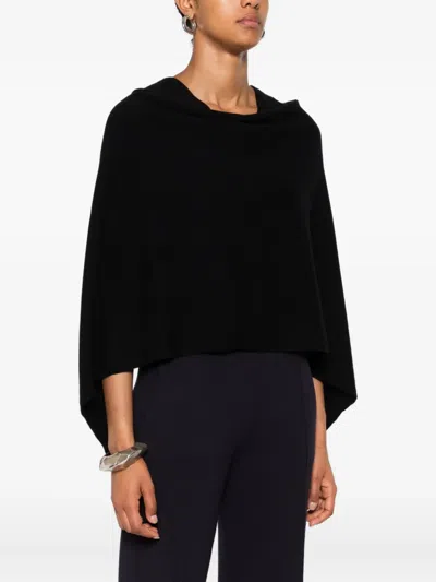 Bompard Cashmere Poncho In Black