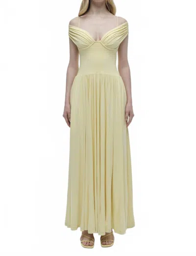 Simkhai Amarantha Off The Shoulder Dress In Buttercream In Brown