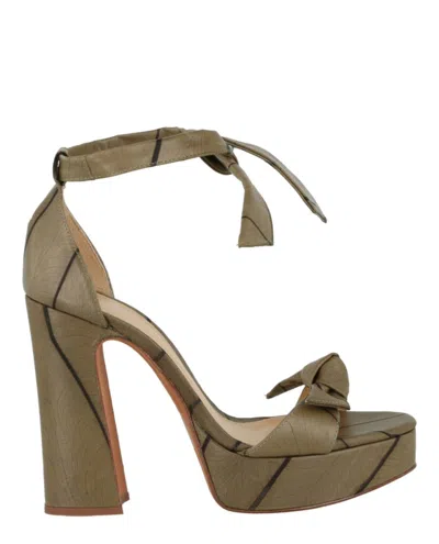 Alexandre Birman Clarita Curve Heel Sandals In Brown