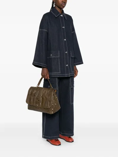 Zanellato 'postina Media' Shoulder Bag In Green