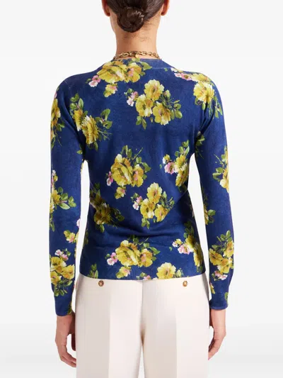 La Doublej Silky Crew Neck Riptide Midnight Blue In Blue