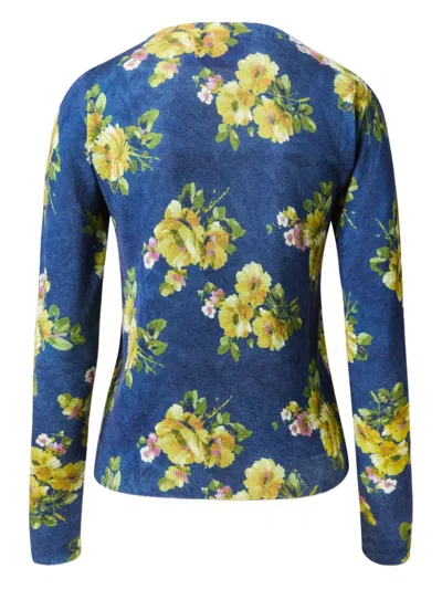 La Doublej Silky Crew Neck Riptide Midnight Blue In Blue