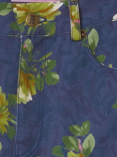 La Doublej The Cropped Flare Jean In Riptide In Blue