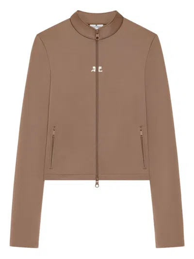 Courrèges "biker" Jacket In Animal Print