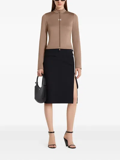 Courrèges "biker" Jacket In Animal Print