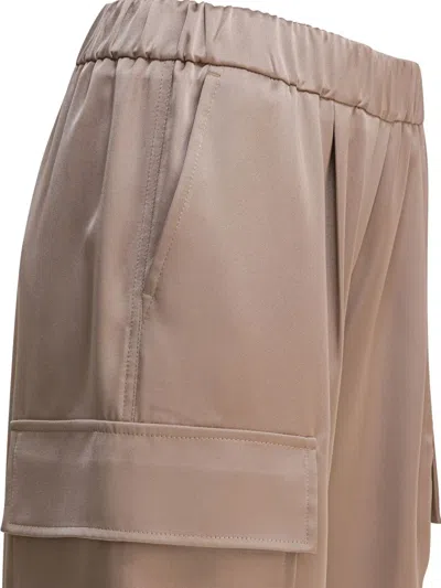 Semper Beige Polyester Trousers In Multi