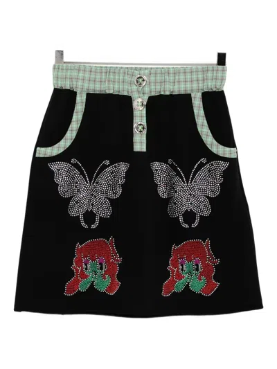 Chopova Lowena Black Quimby Midi Skirt In Black