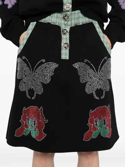 Chopova Lowena Black Quimby Midi Skirt In Black