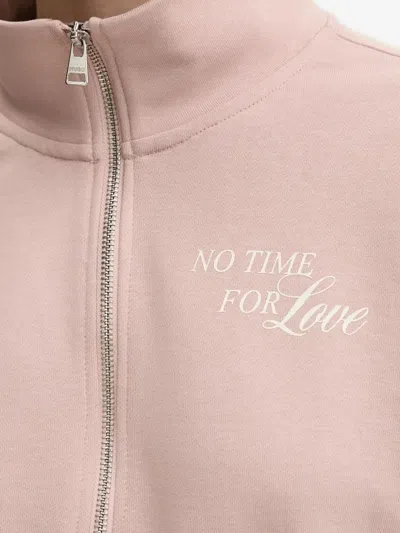 Hugo Boss High-neck Half-zip Sweatshirt In Pink