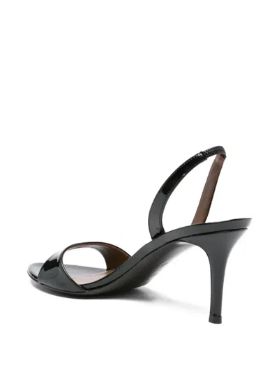 Giuseppe Zanotti Lilibeth 90 Snake-effect Leather Slingback Sandals In Black