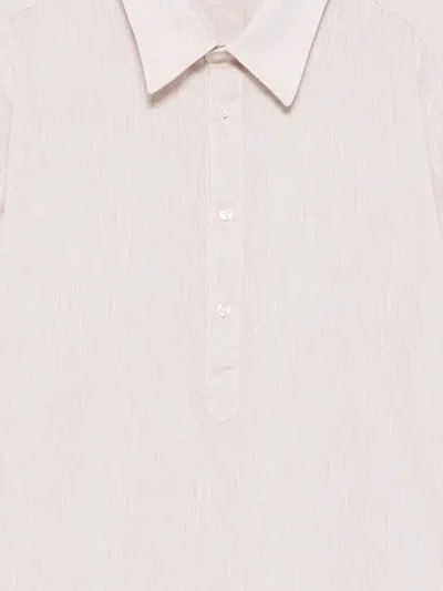 Manuel Ritz Button-placket Shirt In White