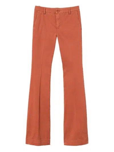 Twinset Flared Trousers In Orange