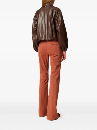 Twinset Flared Trousers In Orange
