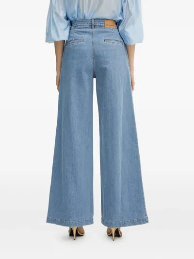 Ermanno Scervino Pleated-front Jeans In Blue