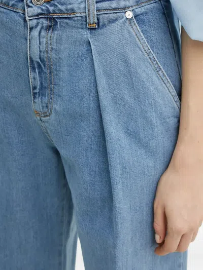 Ermanno Scervino Pleated-front Jeans In Blue