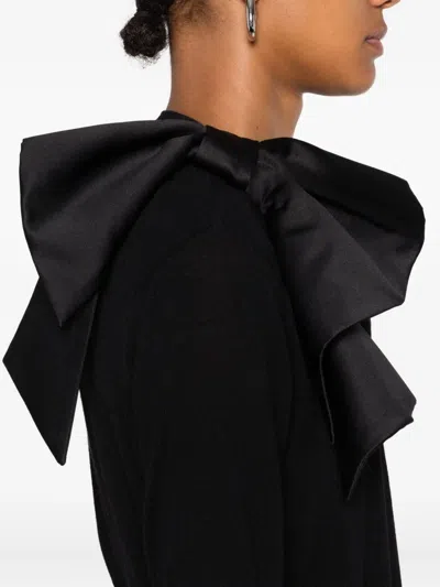 Dorothee Schumacher Virgin Merino Pullover With Satin Bow In Animal Print