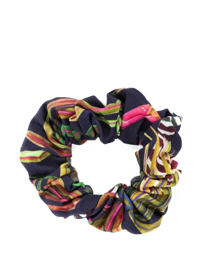 Lygia & Nanny Patterned Scrunchie In Blue