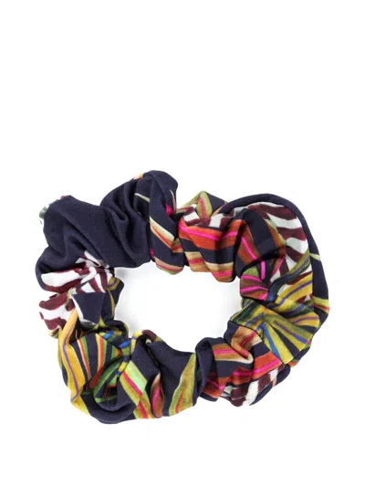 Lygia & Nanny Patterned Scrunchie In Blue