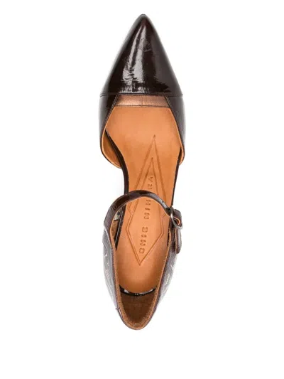 Chie Mihara 75mm Patterned-block Heel Pumps In Brown