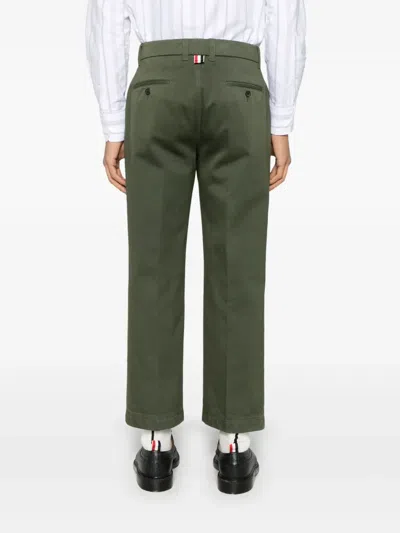 Thom Browne Functional Cargo Trousers Featuring Pockets In Green