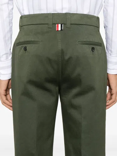 Thom Browne Functional Cargo Trousers Featuring Pockets In Green