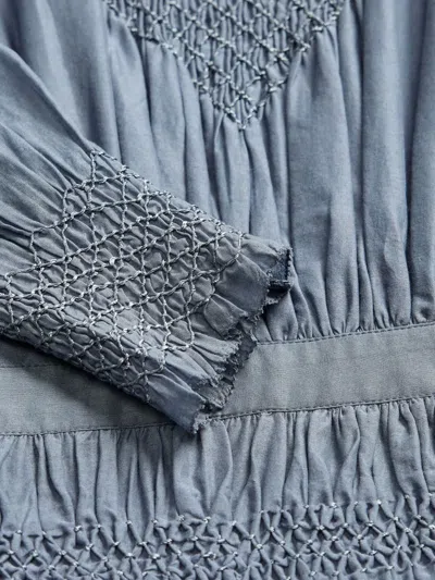 Rrl Smocked Maxi Dress In Blue