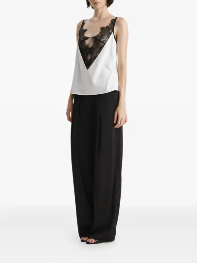 2310 Studio Lace-insert Top In White