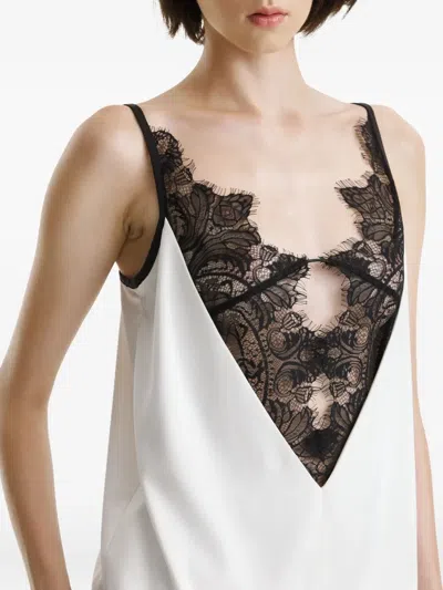 2310 Studio Lace-insert Top In White