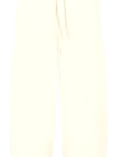 Msgm Ivory Trousers For Kids With Patch In Neutral