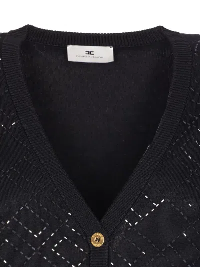 Elisabetta Franchi Knitted Sweater In Black