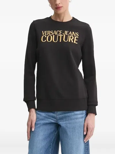 Versace Jeans Couture Sweatshirt With Logo In Black
