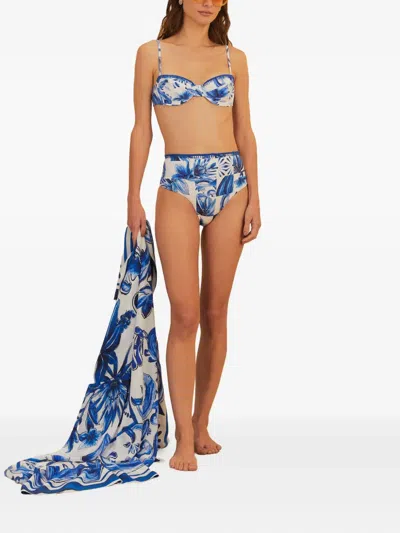 Farm Rio Floral-print Sarong In White