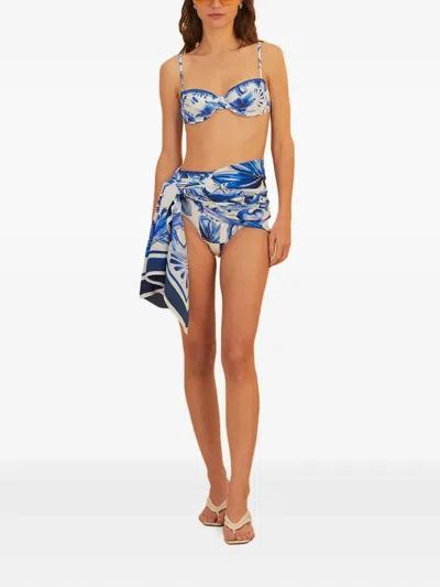 Farm Rio Floral-print Sarong In White