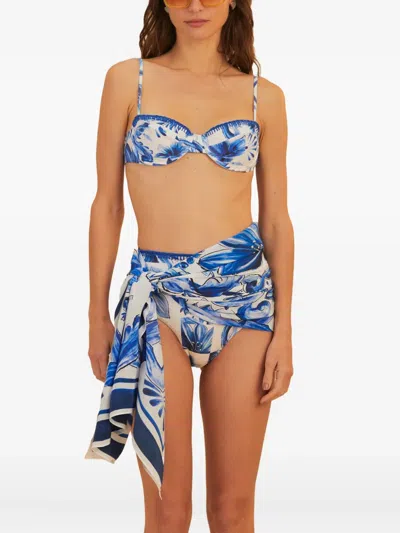 Farm Rio Floral-print Sarong In White