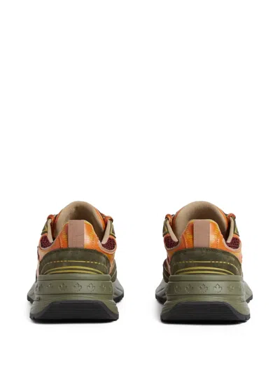 Dsquared2 Casual Low Top Sneakers With Mesh Panels In Green