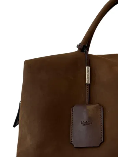 Max Mara Small Holdall Shoulder Bag In Brown