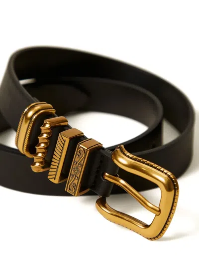 Twinset Ceinture Avec Passants Décorés In Black