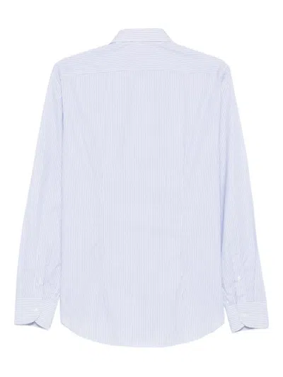 Manuel Ritz Striped Cotton Shirt In White