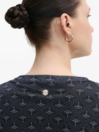 Joop Long-sleeve Patterned Mini Dress In Blue