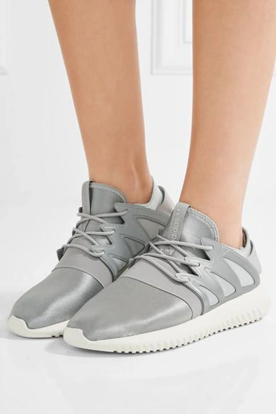 Shop Adidas Originals Tubular Viral Neoprene And Leather Sneakers