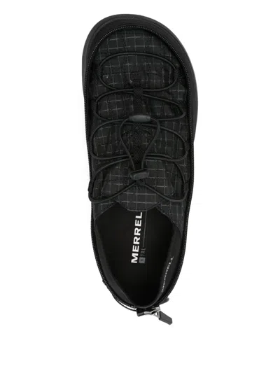 Merrell Hut Moc 2 Grid-pattern Sneakers In Black