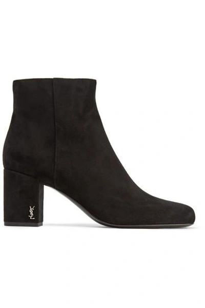 Shop Saint Laurent Babies Suede Ankle Boots