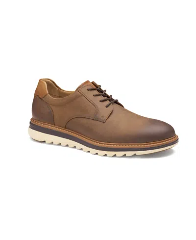 Johnston & Murphy Braxton Plain Toe Derby In Brown